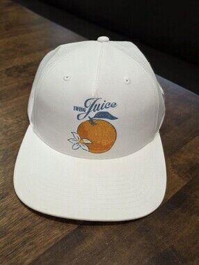 NWOT Swing Juice White Snapback Hat Orange Fruit